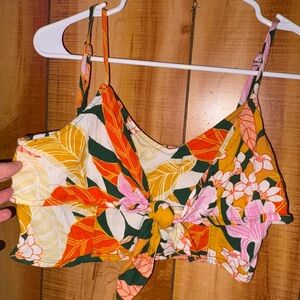 Aerie Multicolor Floral Crop Top